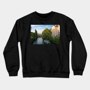 Ljubljanici River in Ljubljana, Slovenia Crewneck Sweatshirt